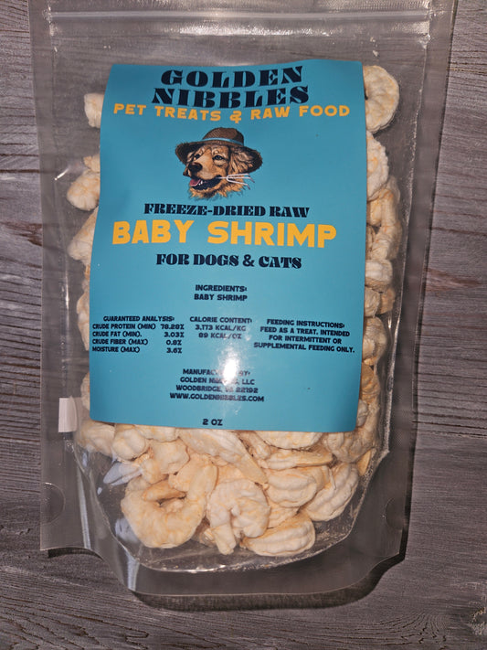 Baby Shrimp - 2oz Bag - Freeze Dried Treats for Dogs